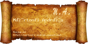 Mártonfi András névjegykártya