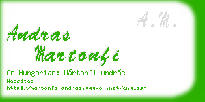 andras martonfi business card