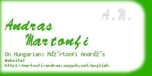 andras martonfi business card